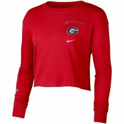 Women's Nike Red Georgia Bulldogs 2-Hit Cropped Long Sleeve T-Shirt 6 Women's Nike Red Georgia Bulldogs 2-Hit Cropped Long Sleeve T-Shirt -Nike Sales DSCO1136760371 2910 ALT2