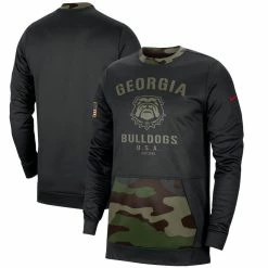 Nike Men's Black/Camo Georgia Bulldogs Military Appreciation Performance Pullover Sweatshirt