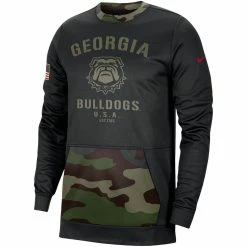 Nike Men's Black/Camo Georgia Bulldogs Military Appreciation Performance Pullover Sweatshirt -Nike Sales DSCO1136782865 1007 ALT2