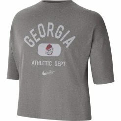 Nike Women's Heathered Gray Georgia Bulldogs Boxy T-Shirt -Nike Sales DSCO1136787847 1927 ALT2