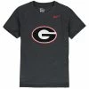 Nike Youth Anthracite Georgia Bulldogs Cotton Logo T-Shirt