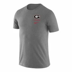 Nike Men's Heathered Gray Georgia Bulldogs Logo Stack Legend Performance T-Shirt -Nike Sales DSCO1137452452 1927 ALT2