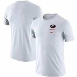 Nike Men's White Georgia Bulldogs Logo Stack Legend Performance T-Shirt