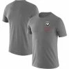 Nike Men's Heathered Gray Georgia Bulldogs Mascot Logo Stack Legend Performance T-Shirt