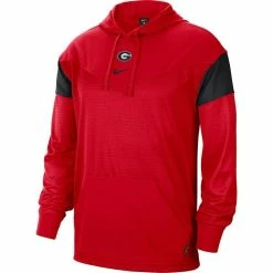 Nike Men's Red Georgia Bulldogs Sideline Jersey Pullover Hoodie -Nike Sales DSCO1137455496 2910 ALT2
