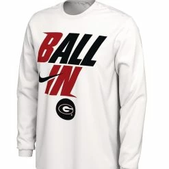 Nike Men's White Georgia Bulldogs Ball In Bench Long Sleeve T-Shirt -Nike Sales DSCO1139622569 3550 ALT2