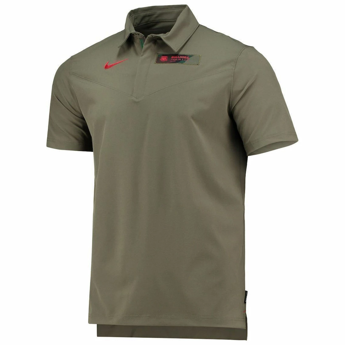Men's Nike Olive Georgia Bulldogs UV Collegiate Performance Polo 3 Men's Nike Olive Georgia Bulldogs UV Collegiate Performance Polo - Image 3