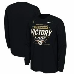 Nike Men's Black Georgia Bulldogs College Football Playoff 2021 National S Locker Room Long Sleeve T-Shirt