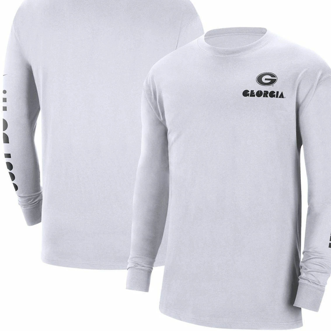 Nike Men's White Georgia Bulldogs Heritage Max 90 Long Sleeve T-Shirt 2 Nike Men's White Georgia Bulldogs Heritage Max 90 Long Sleeve T-Shirt - Image 2