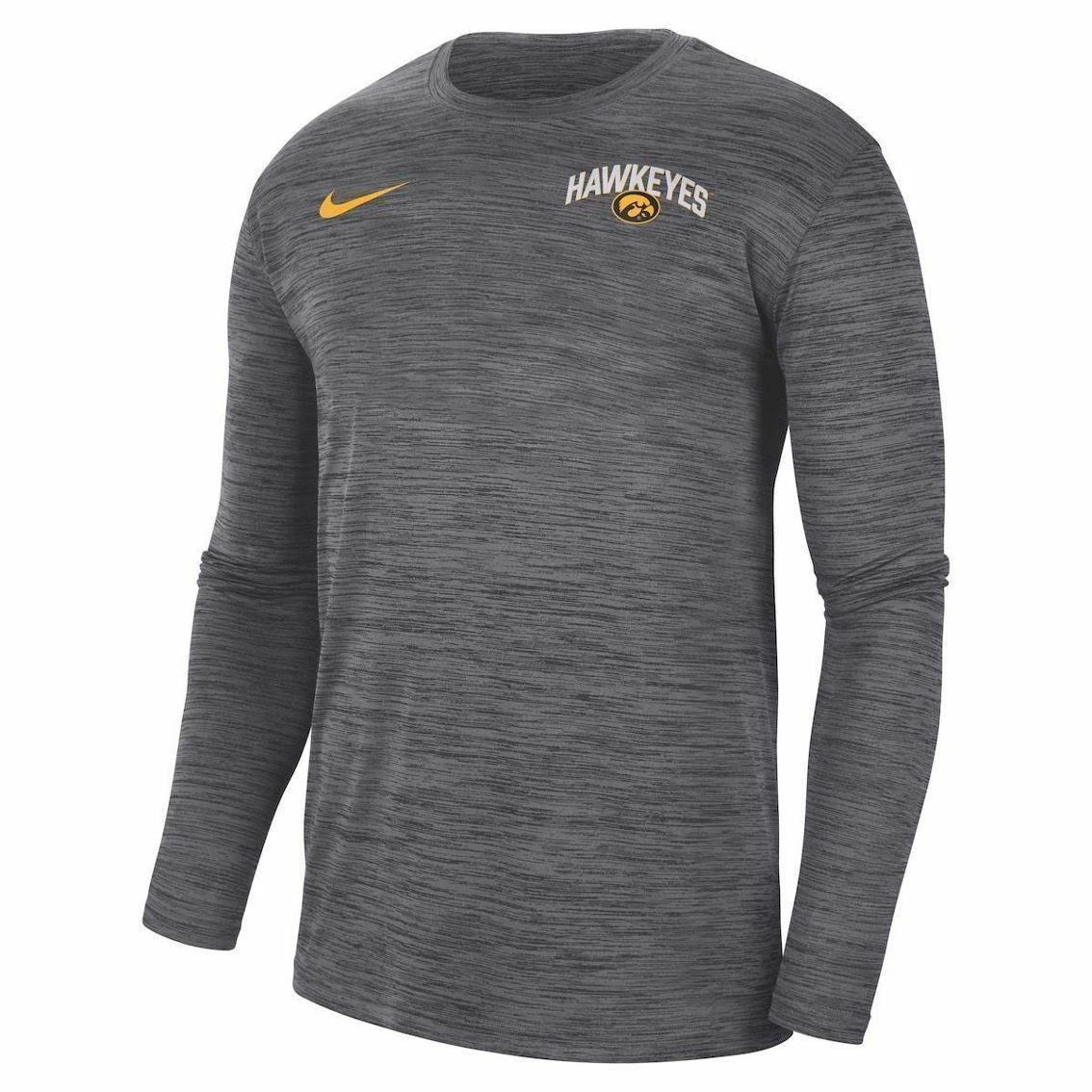 Nike Men's Black Iowa Hawkeyes Sideline Game Day Velocity Performance Long Sleeve T-Shirt 3 Nike Men's Black Iowa Hawkeyes Sideline Game Day Velocity Performance Long Sleeve T-Shirt - Image 3