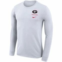Nike Men's White Georgia Bulldogs Logo Stack Legend Performance Long Sleeve T-Shirt -Nike Sales DSCO1148301785 3550 ALT2