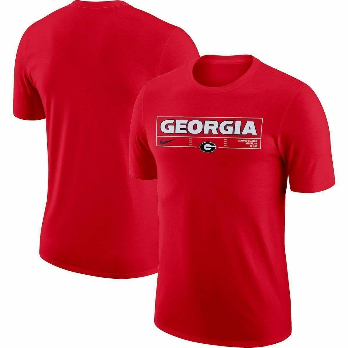 Men's Nike Red Georgia Bulldogs Wordmark Stadium T-Shirt 2 Men's Nike Red Georgia Bulldogs Wordmark Stadium T-Shirt - Image 2