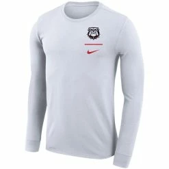 Men's Nike White Georgia Bulldogs Team Logo Stack Legend Performance Long Sleeve T-Shirt -Nike Sales DSCO1148309946 3550 ALT2