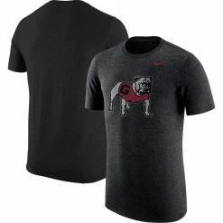 Nike Men's Heathered Black Georgia Bulldogs Vintage Logo Tri-Blend T-Shirt