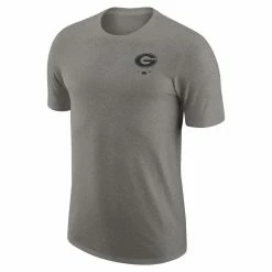 Nike Men's Heather Gray Georgia Bulldogs Logo 2-Hit Tri-Blend T-Shirt -Nike Sales DSCO1150499352 1927 ALT2