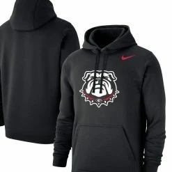 Nike Men's Black Georgia Bulldogs Logo Club Pullover Hoodie
