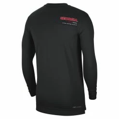 Men's Nike Black Georgia Bulldogs 2022 Coach Performance Long Sleeve V-Neck T-Shirt -Nike Sales DSCO1151064177 1007 ALT3