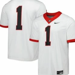 Nike Men's White Georgia Bulldogs #1 Away Game Jersey