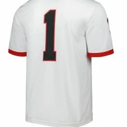 Nike Men's White Georgia Bulldogs #1 Away Game Jersey -Nike Sales DSCO1152520656 3550 ALT3