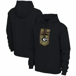 Nike Men's Black Georgia Bulldogs Veterans Camo Pullover Hoodie