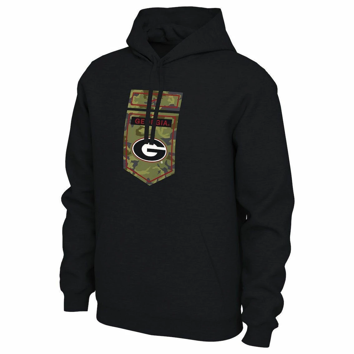 Nike Men's Black Georgia Bulldogs Veterans Camo Pullover Hoodie 3 Nike Men's Black Georgia Bulldogs Veterans Camo Pullover Hoodie - Image 3