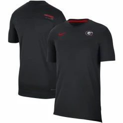 Nike Men's Black Georgia Bulldogs 2022 Coaches UV Performance T-Shirt
