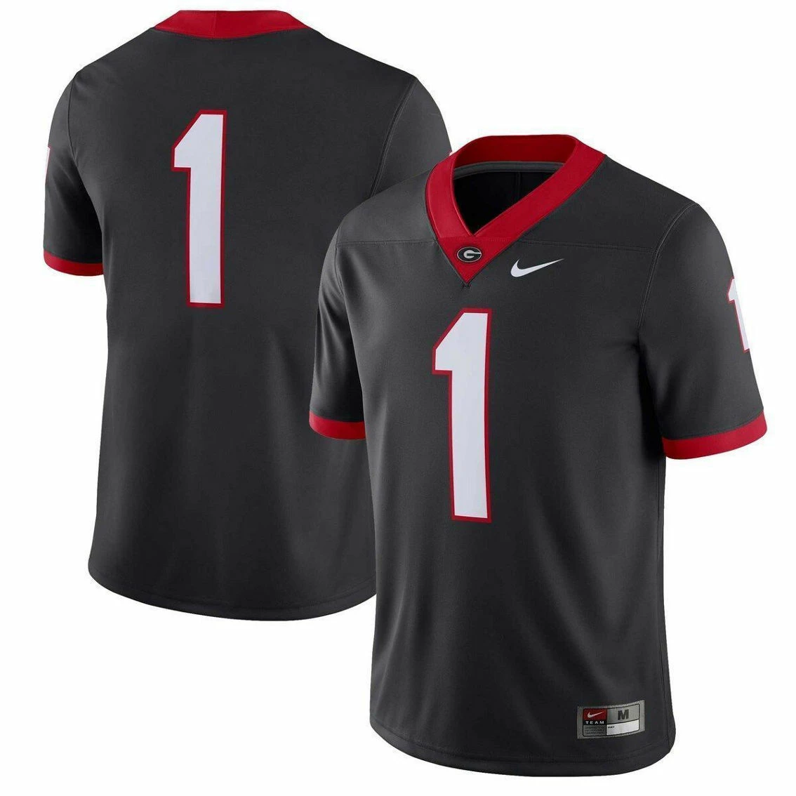 Nike Men's #1 Black Georgia Bulldogs Alternate Game Jersey 1 Nike Men's #1 Black Georgia Bulldogs Alternate Game Jersey