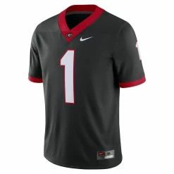 Nike Men's #1 Black Georgia Bulldogs Alternate Game Jersey 6 Nike Men's #1 Black Georgia Bulldogs Alternate Game Jersey -Nike Sales DSCO1152705725 1007 ALT2
