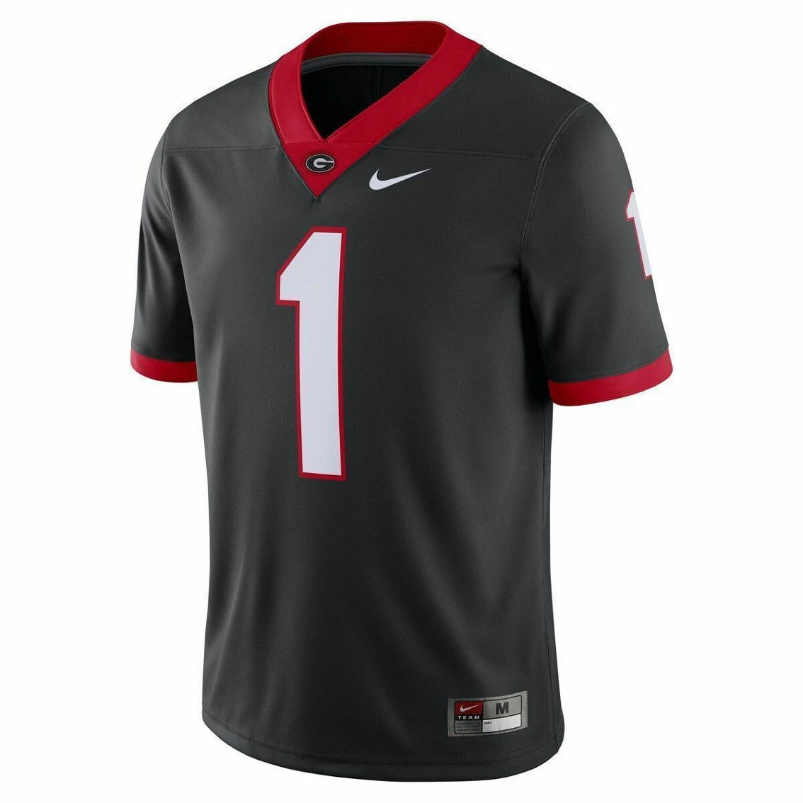 Nike Men's #1 Black Georgia Bulldogs Alternate Game Jersey 3 Nike Men's #1 Black Georgia Bulldogs Alternate Game Jersey - Image 3