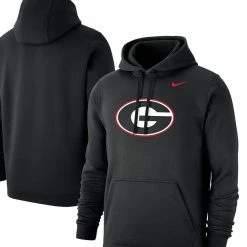 Nike Men's Black Georgia Bulldogs Primary Team Logo Club Pullover Hoodie