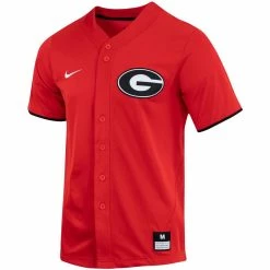 Nike Men's Red Georgia Bulldogs Replica Full-Button Baseball Jersey -Nike Sales DSCO1153025133 2910 ALT2