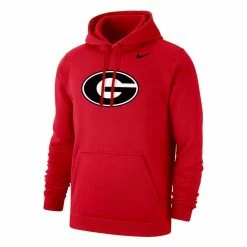Nike Men's Red Georgia Bulldogs Primary Logo Club Pullover Hoodie -Nike Sales DSCO1153025242 2910 ALT2
