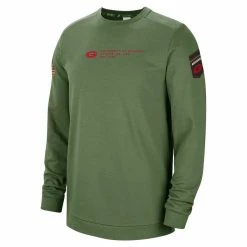 Nike Men's Olive Georgia Bulldogs Military Pullover Sweatshirt -Nike Sales DSCO1153026230 2068 ALT2