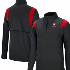 Men's Nike Black Georgia Bulldogs Coach Quarter-Zip Top