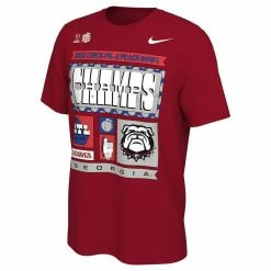 Nike Men's Red Georgia Bulldogs College Football Playoff 2022 Peach Bowl S Locker Room T-Shirt -Nike Sales DSCO1158072653 2910 ALT2