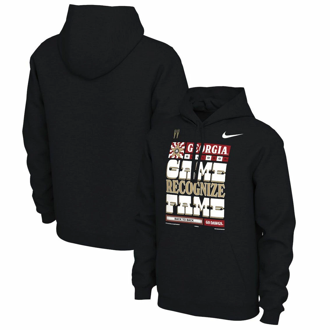 Nike Men's Black Georgia Bulldogs College Football Playoff 2022 National S Locker Room Pullover Hoodie 1 Nike Men's Black Georgia Bulldogs College Football Playoff 2022 National S Locker Room Pullover Hoodie