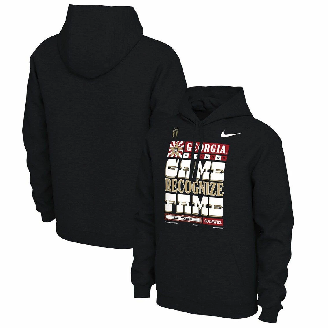 Nike Men's Black Georgia Bulldogs College Football Playoff 2022 National S Locker Room Pullover Hoodie 2 Nike Men's Black Georgia Bulldogs College Football Playoff 2022 National S Locker Room Pullover Hoodie - Image 2