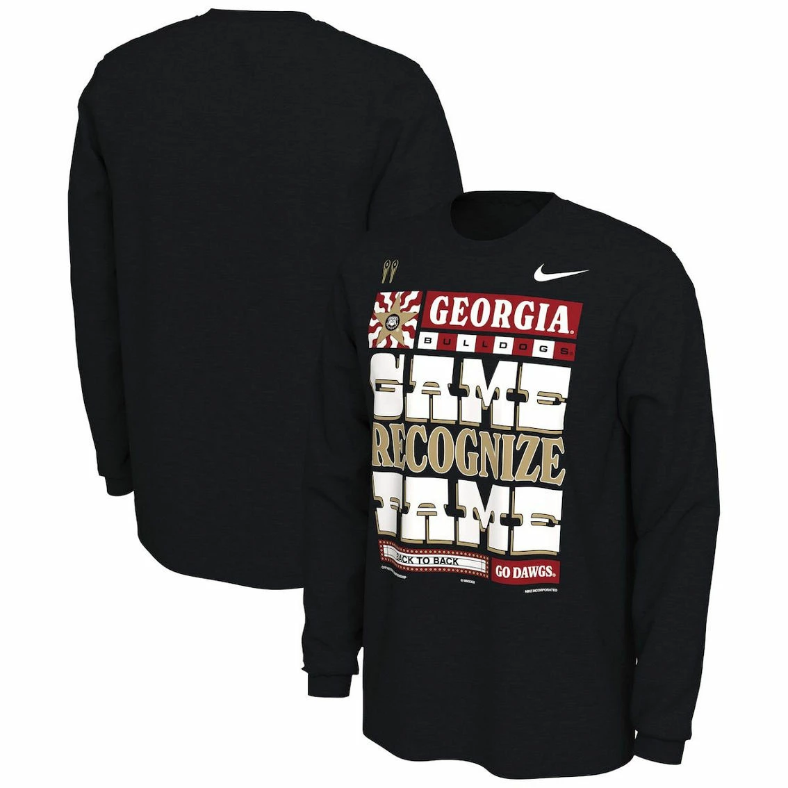 Nike Men's Black Georgia Bulldogs College Football Playoff 2022 National S Locker Room Long Sleeve T-Shirt 1 Nike Men's Black Georgia Bulldogs College Football Playoff 2022 National S Locker Room Long Sleeve T-Shirt