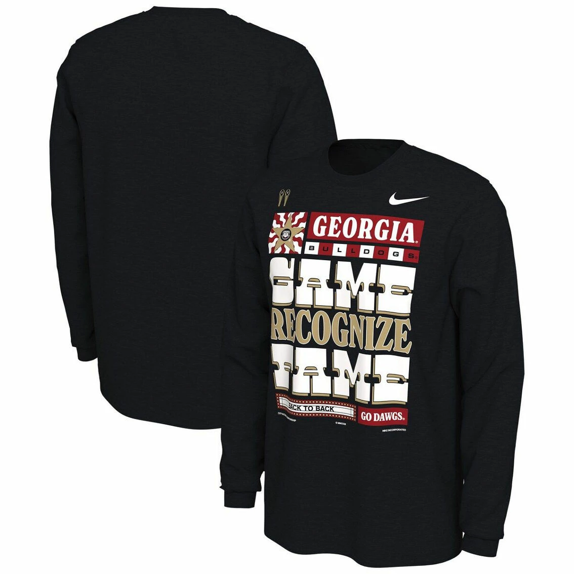 Nike Men's Black Georgia Bulldogs College Football Playoff 2022 National S Locker Room Long Sleeve T-Shirt 2 Nike Men's Black Georgia Bulldogs College Football Playoff 2022 National S Locker Room Long Sleeve T-Shirt - Image 2