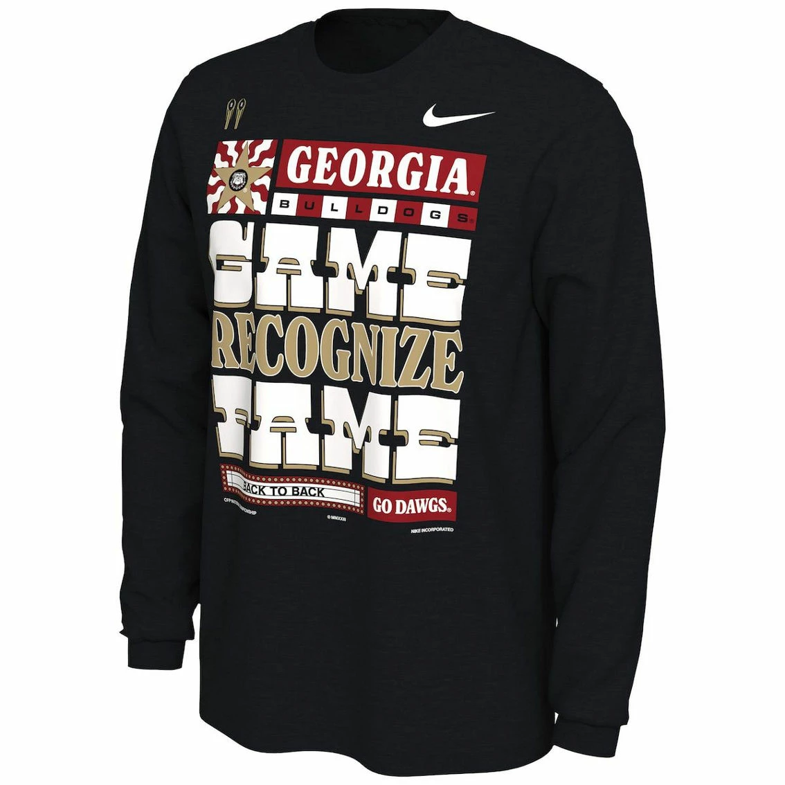 Nike Men's Black Georgia Bulldogs College Football Playoff 2022 National S Locker Room Long Sleeve T-Shirt 3 Nike Men's Black Georgia Bulldogs College Football Playoff 2022 National S Locker Room Long Sleeve T-Shirt - Image 3