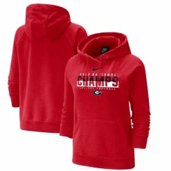 Nike Sales 57 Women's Nike Red Georgia Bulldogs College Football Playoff 2022 National Champions Tri-Blend Pullover Hoodie