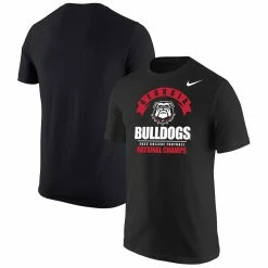 Nike Sales 49 Nike Men's Black Georgia Bulldogs College Football Playoff 2022 National S Banner T-Shirt