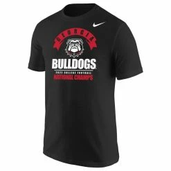 Nike Men's Black Georgia Bulldogs College Football Playoff 2022 National S Banner T-Shirt -Nike Sales DSCO1158392192 1007 ALT2