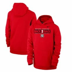 Nike Youth Red Georgia Bulldogs Back-To-Back College Football Playoff National S Pullover Hoodie