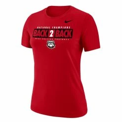 Nike Women's Red Georgia Bulldogs Back-To-Back College Football Playoff National S T-Shirt -Nike Sales DSCO1158819155 2910 ALT2