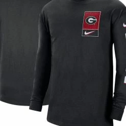 Nike Men's Black Georgia Bulldogs Seasonal Max90 2-Hit Long Sleeve T-Shirt