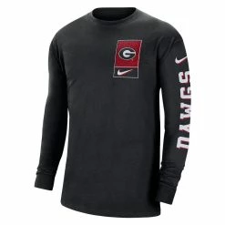 Nike Men's Black Georgia Bulldogs Seasonal Max90 2-Hit Long Sleeve T-Shirt -Nike Sales DSCO1158932867 1007 ALT2