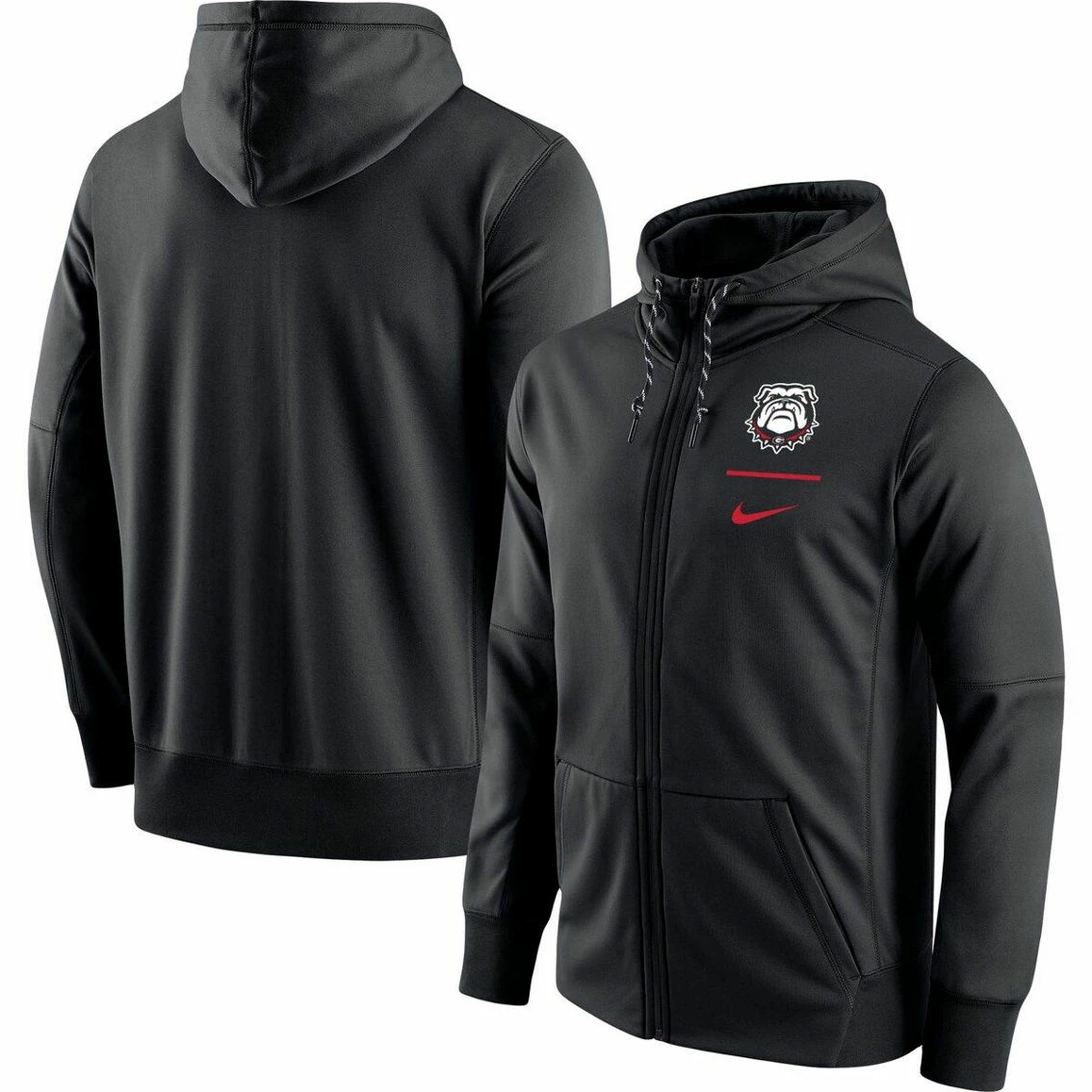Nike Men's Black Georgia Bulldogs Secondary Logo Stack Performance Full-Zip Hoodie 2 Nike Men's Black Georgia Bulldogs Secondary Logo Stack Performance Full-Zip Hoodie - Image 2
