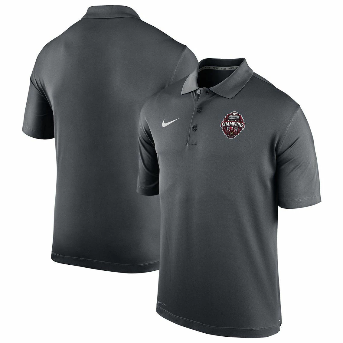 Nike Men's Anthracite Georgia Bulldogs College Football Playoff 2022 National S Varsity Performance Polo 1 Nike Men's Anthracite Georgia Bulldogs College Football Playoff 2022 National S Varsity Performance Polo