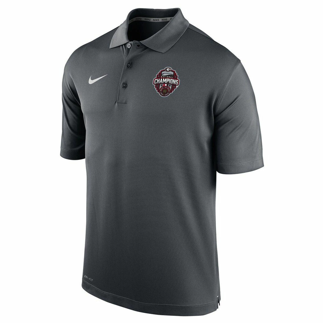 Nike Men's Anthracite Georgia Bulldogs College Football Playoff 2022 National S Varsity Performance Polo 2 Nike Men's Anthracite Georgia Bulldogs College Football Playoff 2022 National S Varsity Performance Polo - Image 2